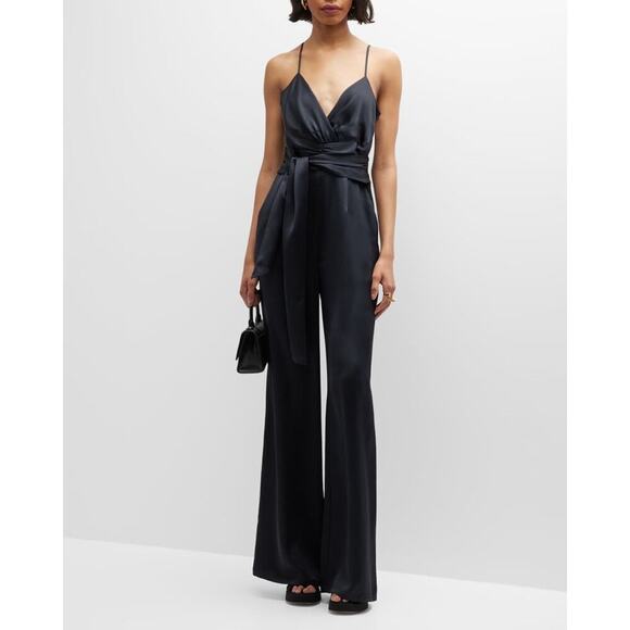 RAMY BROOK Women's Willow V-neck Jumpsuit In Black Size 16 NWT - Picture 4 of 11